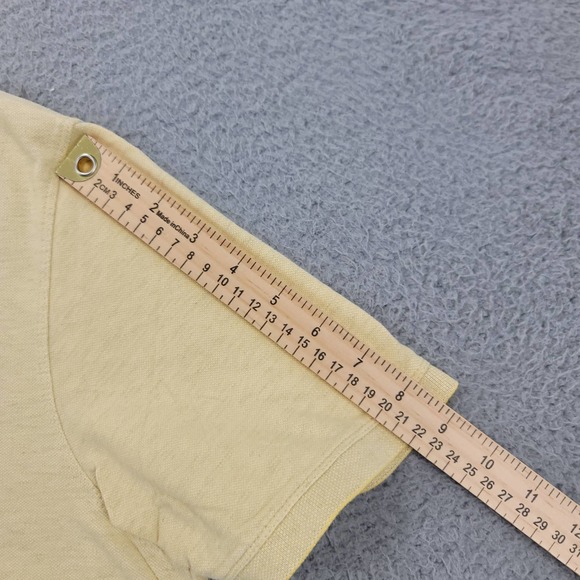 Banana Republic Shirt Mens Large Yellow Polo Golf Short Sleeve Classiccore Logo - Picture 14 of 14